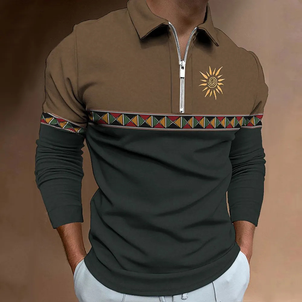 Golf Equipment Brands - Polo rétro imprimé bloquant les documents